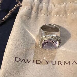 David Yurman Silver Ring with Lavender Gem